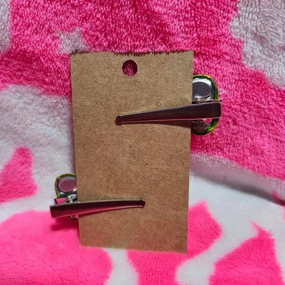 Green Monster Tab Hair Clip Set - Picture 2 of 2